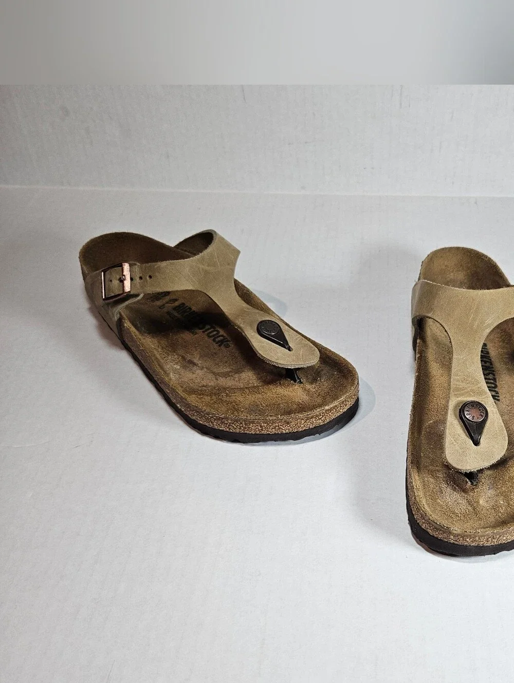 Birkenstock Bohemian Tan Leather Thong Sandals EU 39/US 8 Beachy Comfort Shoe - Picture 7 of 8